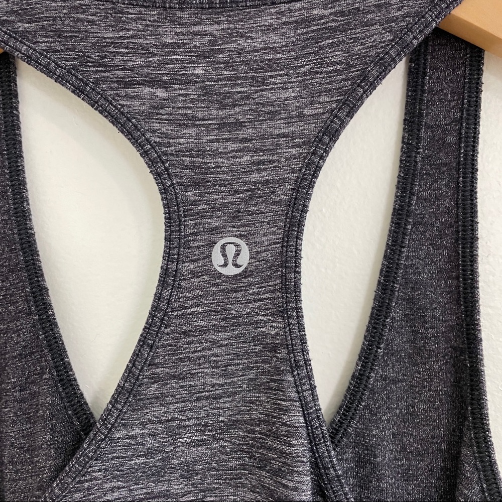 Lululemon Heather Gray Cool Racerback Luxtreme Workout Tank - Picture 4 of 6
